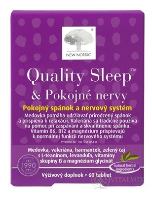 NEW NORDIC Quality Sleep &amp; Klidné nervy tbl 1x60 ks