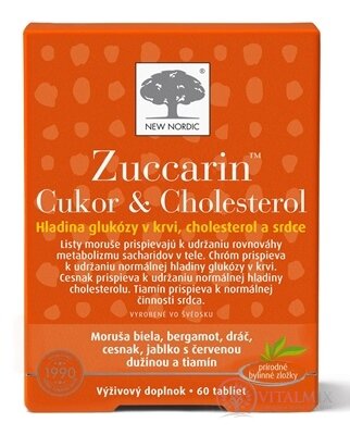 NEW NORDIC Zuccarin Cukr &amp; Cholesterol tbl 1x60 ks
