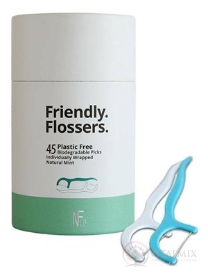 NFco. Dentální nit se párátkem Friendly Flossers příchuť máta 1x45 ks