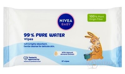 NIVEA BABY Čistící ubrousky Pure Water 1x57 ks