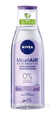 NIVEA Micelární voda Micellaire Sensitive upokujujúca, all in 1, 1x200 ml