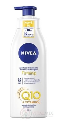 NIVEA Zpevňující tělové mléko Firming Q10 + vit.C normální pokožka 1x400 ml