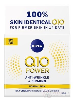 NIVEA Zpevňující denní krém Q10 POWER SPF30 proti vráskám, normální pleť 1x50 ml