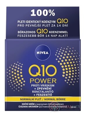 NIVEA Zpevňující noční krém Q10 POWER proti vráskám, normální pleť 1x50 ml
