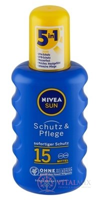 NIVEA SUN Sprej na opalování OF15 5v1, 1x200 ml