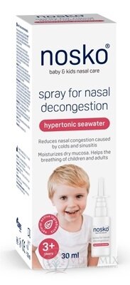 nosko sprej na uvolnění ucpaného nosu hypertonická mořská voda 1x30 ml