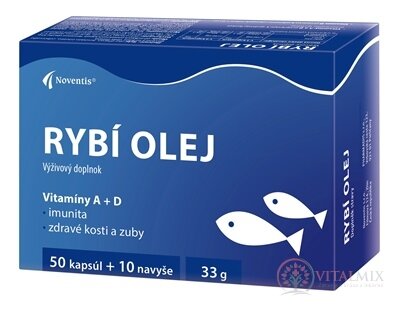 Noventis RYBÍ OLEJ cps 50+10 navíc (60 ks)