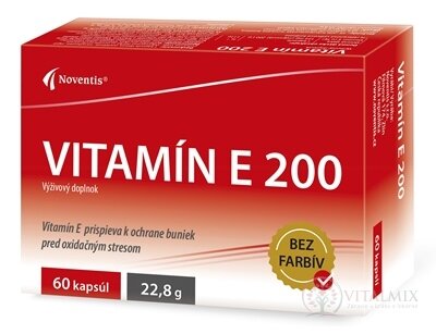 Noventis Vitamín E 200 cps 4x15 ks (60 ks)