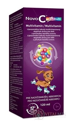 Nově C KIDS multi Multivitamin tekutý přípravek, příchuť lesní ovoce 1x120 ml