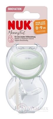 NUK Dudlík Mommyfeel 0-9m silikonový, různé barvy, 1x2 ks