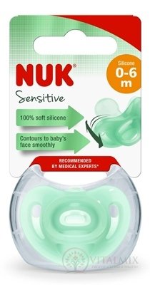 NUK dudlík SENSITIVE (0-6m) BOX utišující, silikon, různé barvy 1x1 ks