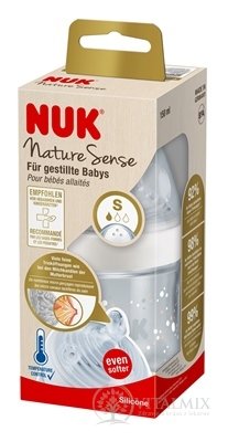 NUK Nature Sense LÁHEV s kontrolou teploty 150 ml, silikonový dudlík S, 1x1 ks