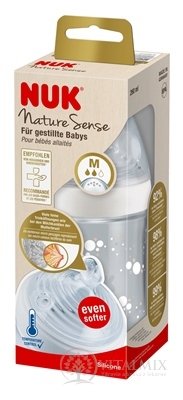 NUK Nature Sense LÁHEV s kontrolou teploty 260 ml, silikonový dudlík M, 1x1 ks