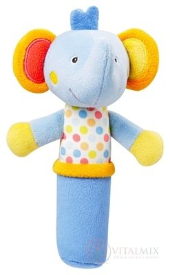 NUK Pískátko do ruky Sloník hračka pro děti od 3. měsíce 1x1 ks