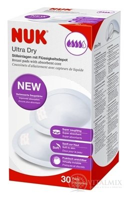 NUK Prsní polštářky ULTRA DRY vložky do podprsenky pro kojící maminky 1x30 ks