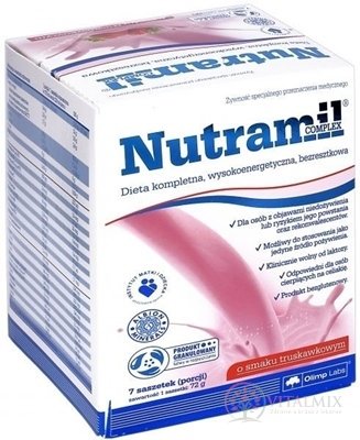 NUTRAMIL COMPLEX Jahoda kompletní výživa, sáčky 7x72 g (504 g)