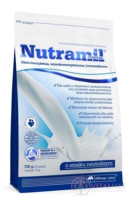 NUTRAMIL COMPLEX Neutral nutričně kompletní výživa (10 porcí) 1x720 g