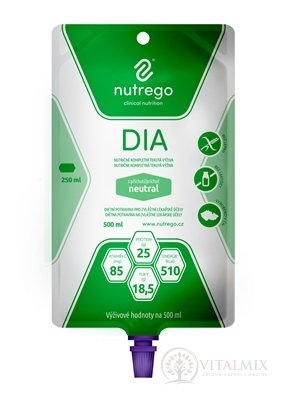 Nutrego DIA s příchutí neutral tekutá výživa 12x500 ml