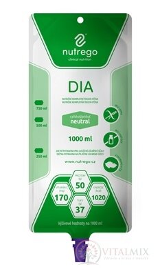 Nutrego DIA s příchutí neutral tekutá výživa 6x1000 ml