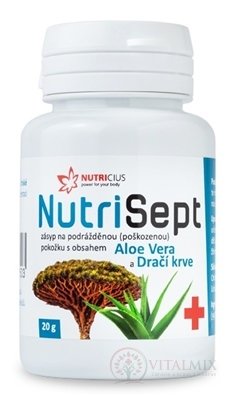 NUTRICIUS NutriSept Zásyp na podrážděnou pokožku s Aloe Vera a Dračí krví 1x20 g