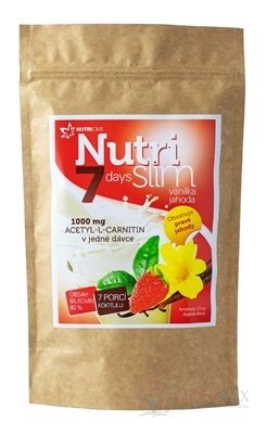 NUTRICIUS NutriSlim Vanilka - Jahoda prášek pro přípravu koktejlu (7 porcí) 1x210 g