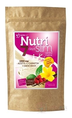 NUTRICIUS NutriSlim Vanilka - Malina prášek pro přípravu koktejlu (7 porcí) 1x210 g