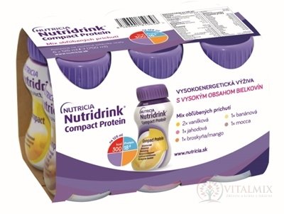 NUTRIDRINK COMPACT PROTEIN mix příchutí 6x125 ml