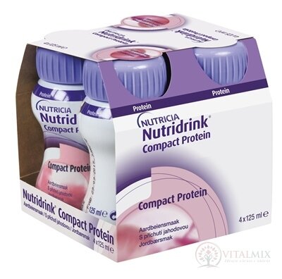 Nutridrink Compact Protein s jahodovou příchutí 4x125 ml (500 ml)