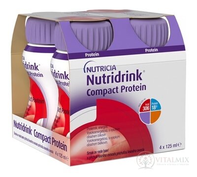 Nutridrink Compact Protein s příchutí lesního ovoce 4x125 ml (500 ml)