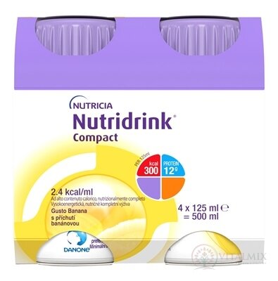 Nutridrink Compact s banánovou příchutí (inov.2025) 4x125 ml (500 ml)