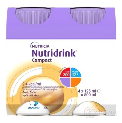 Nutridrink Compact s kávovou příchutí (inov.2025) 4x125 ml (500 ml)