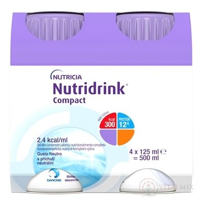 Nutridrink Compact s neutrální příchutí (inov.2025) 4x125 ml (500 ml)
