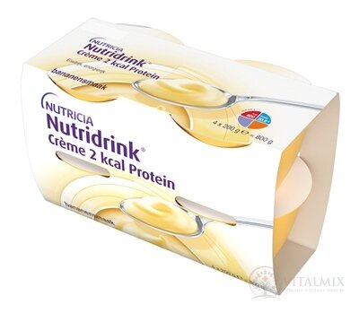 Nutridrink Crème 2 kcal Protein s banánovou příchutí 24x200 g (4800 g)