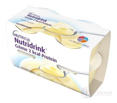 Nutridrink Crème 2 kcal Protein s vanilkovou příchutí 24x200 g (4800 g)