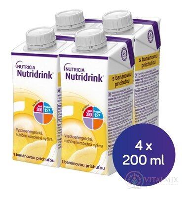 Nutridrink s banánovou příchutí (krabička) 4x200 ml