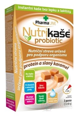 Nutrikaše probiotic - protein a slaný karamel 3x60 g (180 g)