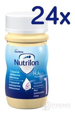 Nutrilon 1 HA RTF počáteční mléčná kojenecká výživa, tekutá 24x90 ml (2160 ml)