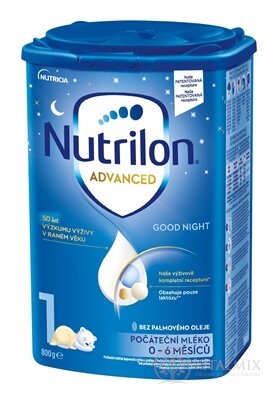 Nutrilon Advanced 1 Good Night počáteční mléčná kojenecká výživa v prášku (0-6 měsíců) 1x800 g