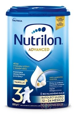 Nutrilon Advanced 3 VANILLA batolecí mléčná výživa v prášku (12-24 měsíců) 1x800 g