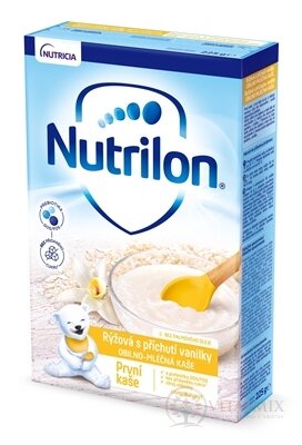 Nutrilon obilno-mléčná První kaše rýžová s příchutí vanilky, bez palmového oleje (inov.2021) 1x225 g