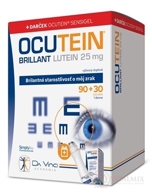 OCUTEIN BRILLANT Lutein 25 mg - DA VINCI cps 90 + 30 navíc (120 ks) + dárek 1x1 set