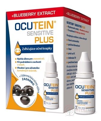 OCUTEIN SENSITIVE PLUS oční kapky 15 ml + zdarma Ocutein FRESH cps 15 ks, 1x1 set