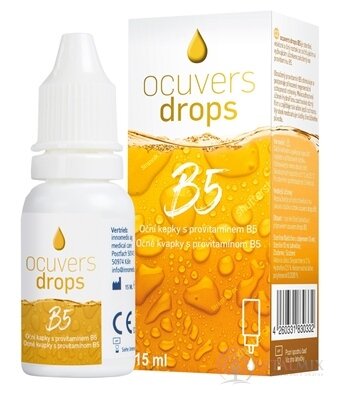 Ocuvers drops B5 oční kapky s provitaminem B5, 1x15 ml