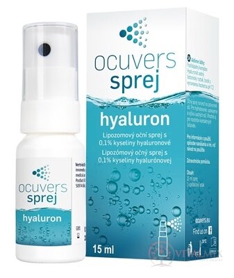Ocuvers spray hya oční kapky ve spreji, lipozomy a hyaluronát sodný, 1x15 ml