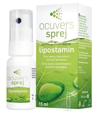 Ocuvers spray lipostamin oční kapky ve spreji, liposomy a Euphrasia, 1x15 ml
