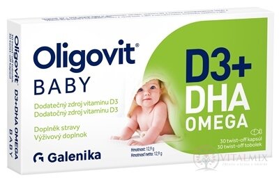 Oligovit BABY D3 + DHA omega tobolky twist-off 1x30 ks