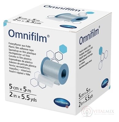 Omnifilm hypoalergenní náplast fixační z transparentní fólie (5cmx5m) 1x1 ks