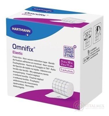 OMNIFIX ELASTIC hypoalergenní náplast fixační z netkaného textilu (5cmx10m) 1x1 ks