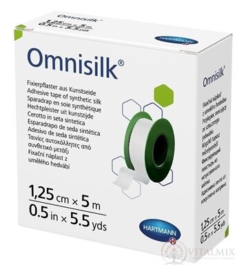 OMNISILK hypoalergenní náplast z bílého hedvábí (1,25cmx5m) 1x1 ks