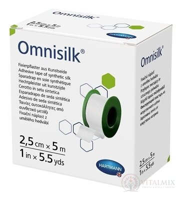 Omnisilk hypoalergenní náplast z bílého hedvábí (2,5cmx5m) 1x1 ks